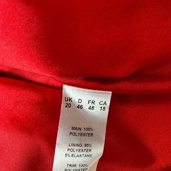 Jaques Vert blazer/jacket. Red, size 20. Very versatile colour. - Picture 3 of 3